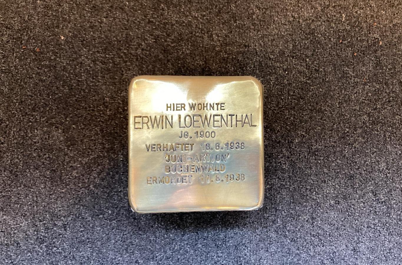 Stolpersteinverlegung