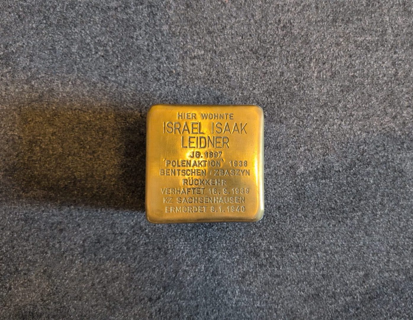 Stolpersteinverlegung